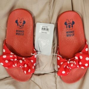 Girls Minie Mouse Slide Sandals size 13/1 NWT